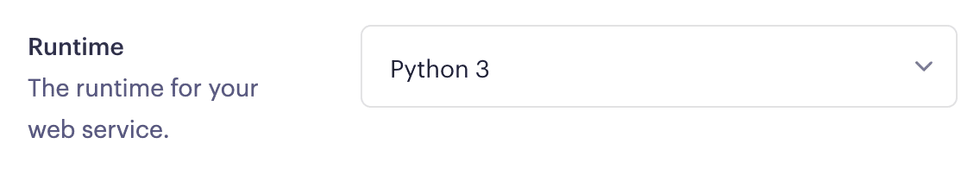 Selecting the Python native runtime
