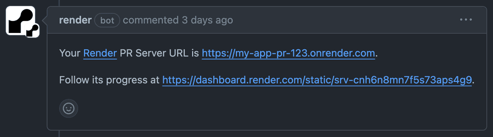 Service preview in GitHub pull request